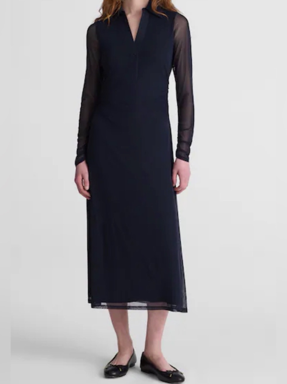 NWT-5-Star Rated ⭐️ Madewell Long Sleeved Polo Midi Dress